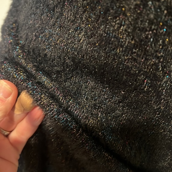 Zara knit dress shimmery black very unique - Picture 7 of 13